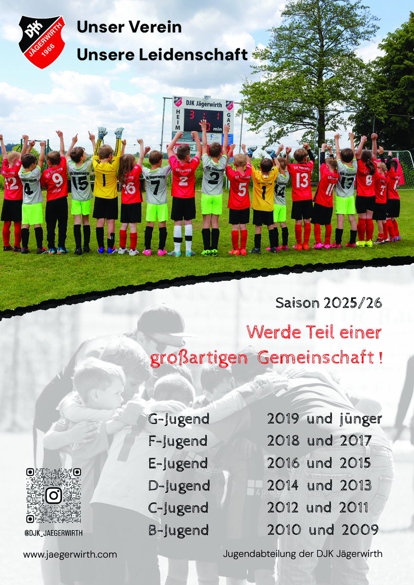Flyer Saison 2025 26 Jugend vorne 1800 1200